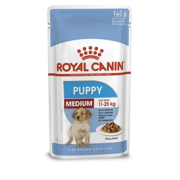 Роял Канин Medium Puppy - Влажный корм для щенков средних пород (кусочки в соусе)