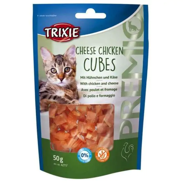 Трикси PREMIO Cheese Chicken Cubes - Лакомcтво с сыром и курицей для кошек