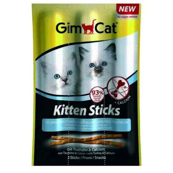 GimСat (ДжимКэт) Kitten Sticks - Лакомство с индейкой и кальцием для котят
