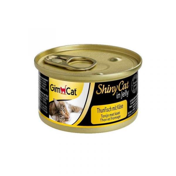 GimCat (ДжимКэт) ShinyCat - Консервированный корм с тунцом и сыром для кошек - Фото№1