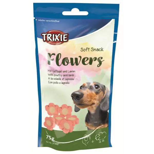 Витамизированное лакомство Трикси Flowers для собак, с ягненком и курицей