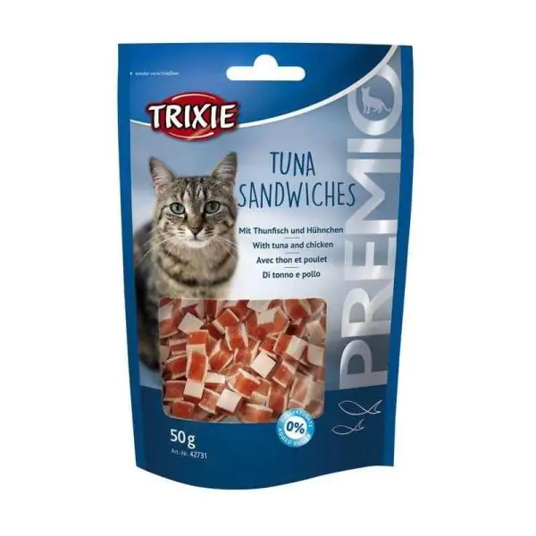 Ласощі Тріксі Premio Tuna Sandwiches для котів, тунець з куркою