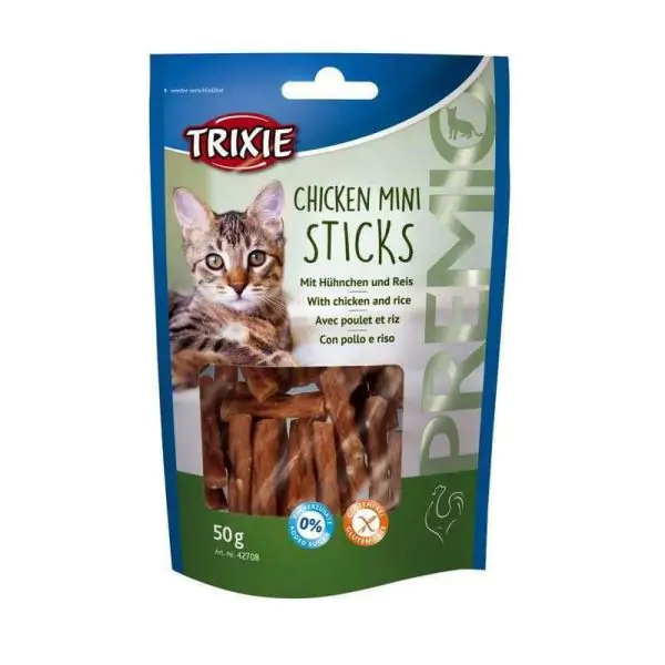 Трикси PREMIO Mini Sticks - Лакомство с курицей и рисом для кошек