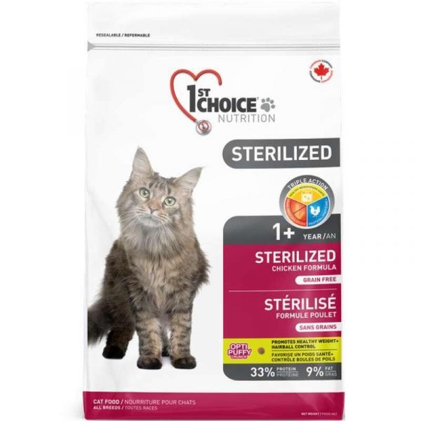 1st Choice (Фест Чойс) Sterilized - Сухой корм с курицей для стерилизованных взрослых кошек - Фото№1