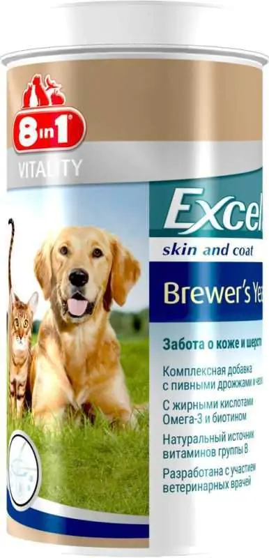 Vitality Excel Brewers Yeast пивные дрожжи - витамины для собак